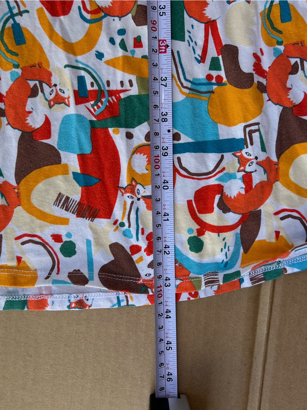 Attic Salt Abstract Fox Retro Mod Dress fit flare medium eclectic whimsical - Picture 6 of 10